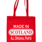 Made In Scotland Scottish Proud To Be Scot Funny Shopping Tote Bag For Life