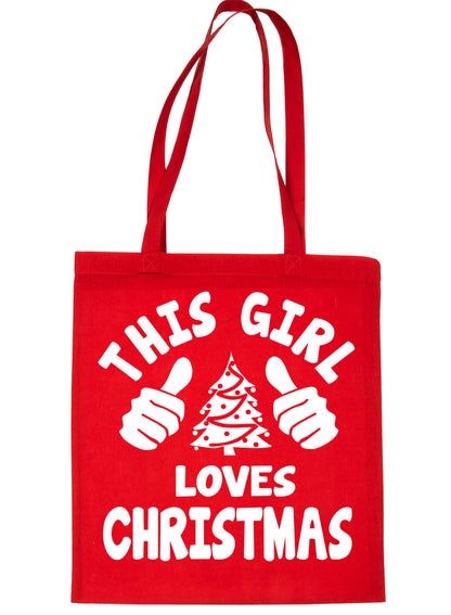 This Girl Loves Christmas Santa Gift Funny Shopping Tote Bag For Life