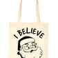 I Believe In Santa Claus Father Christmas Funny Shopping Tote Bag For Life