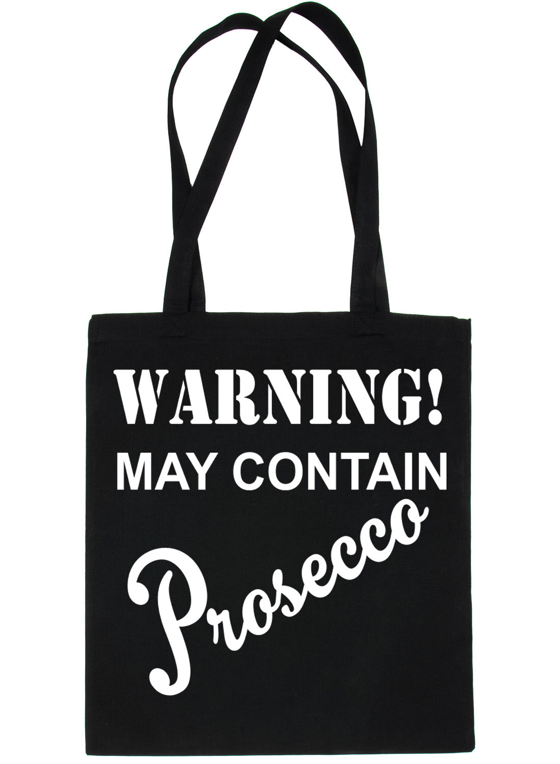 Warning Contains Prosecco Drinks Funny Shopping Tote Bag For Life