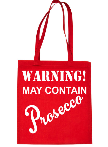 Warning Contains Prosecco Drinks Funny Shopping Tote Bag For Life