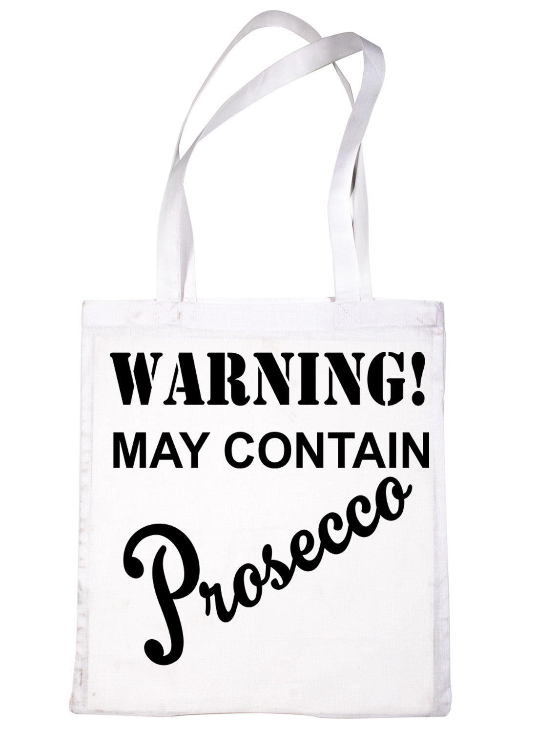 Warning Contains Prosecco Drinks Funny Shopping Tote Bag For Life