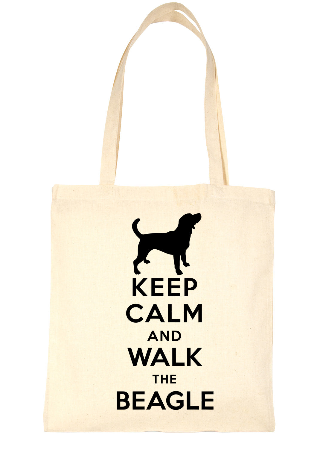Keep Calm & Walk Beagle Dog Lovers Funny Shopping Tote Bag For Life