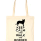 Keep Calm & Walk Border Collie Dog Lovers Funny Shopping Tote Bag For Life
