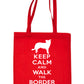 Keep Calm & Walk Border Collie Dog Lovers Funny Shopping Tote Bag For Life