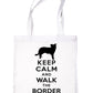 Keep Calm & Walk Border Collie Dog Lovers Funny Shopping Tote Bag For Life