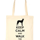 Keep Calm & Walk Lurcher Dog Lovers Funny Shopping Tote Bag For Life