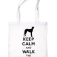 Keep Calm & Walk Lurcher Dog Lovers Funny Shopping Tote Bag For Life