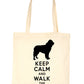 Keep Calm & Walk Newfoundland Dog Lovers Funny Shopping Tote Bag For Life