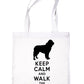 Keep Calm & Walk Newfoundland Dog Lovers Funny Shopping Tote Bag For Life