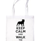 Keep Calm & Walk The Staffie Dog Lovers Funny Shopping Tote Bag For Life