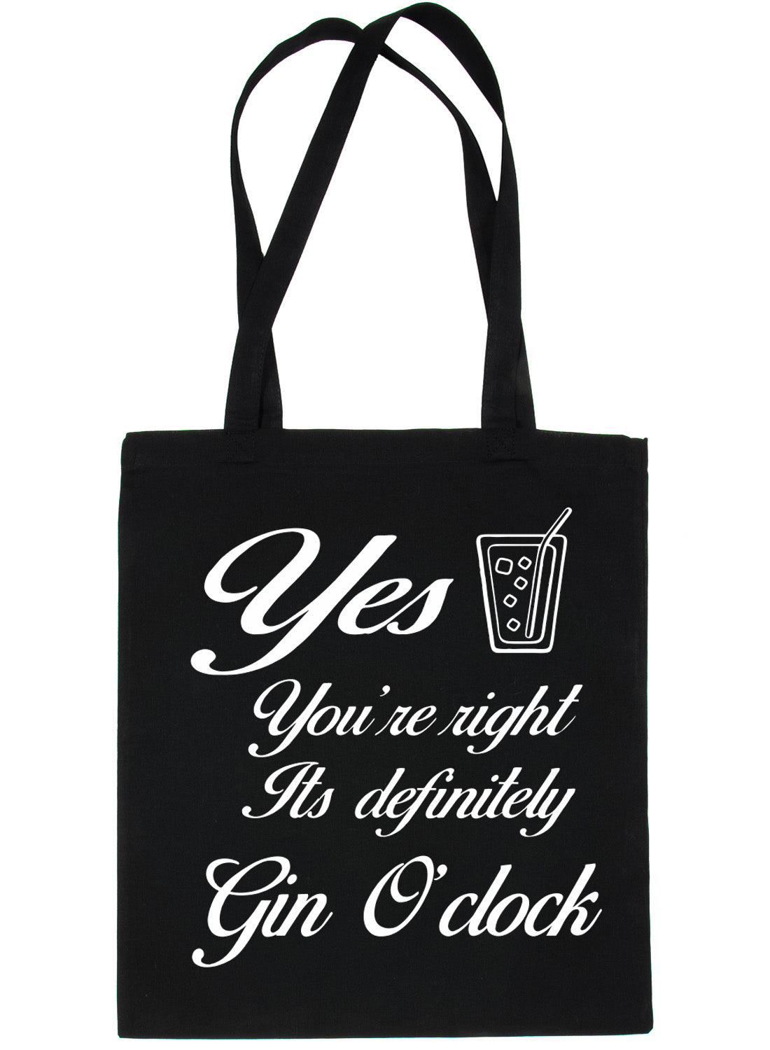 Gin O'Clock Funny Slogan Drinking Hen Party Shopping Tote Bag For Life