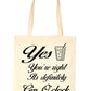 Gin O'Clock Funny Slogan Drinking Hen Party Shopping Tote Bag For Life
