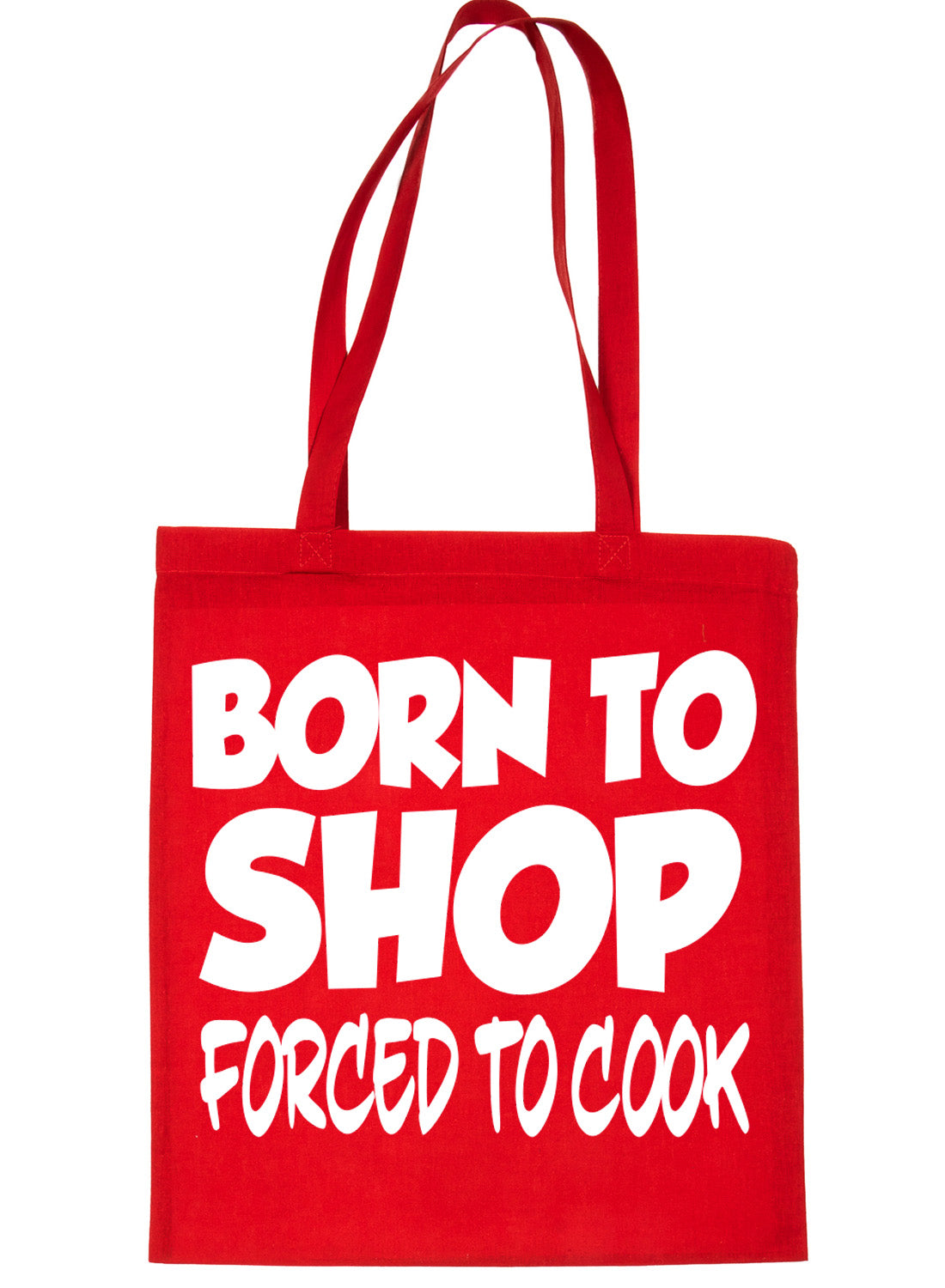 Born To Shop Forced To Cook Funny Shopping Tote Bag For Life