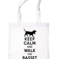Keep Calm and Walk The Bassett Hound Dog Lover Bag For Life Shopping Tote Bag