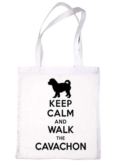 Keep Calm and Walk The Cavachon Dog Lover Bag For Life Shopping Tote Bag