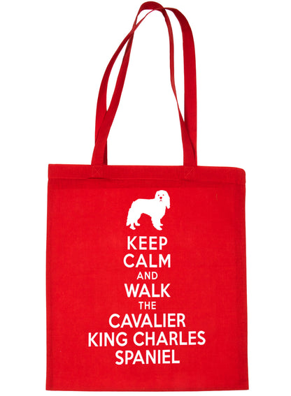 Keep Calm and Walk Cavalier King Charles Bag For Life Shopping Tote Bag