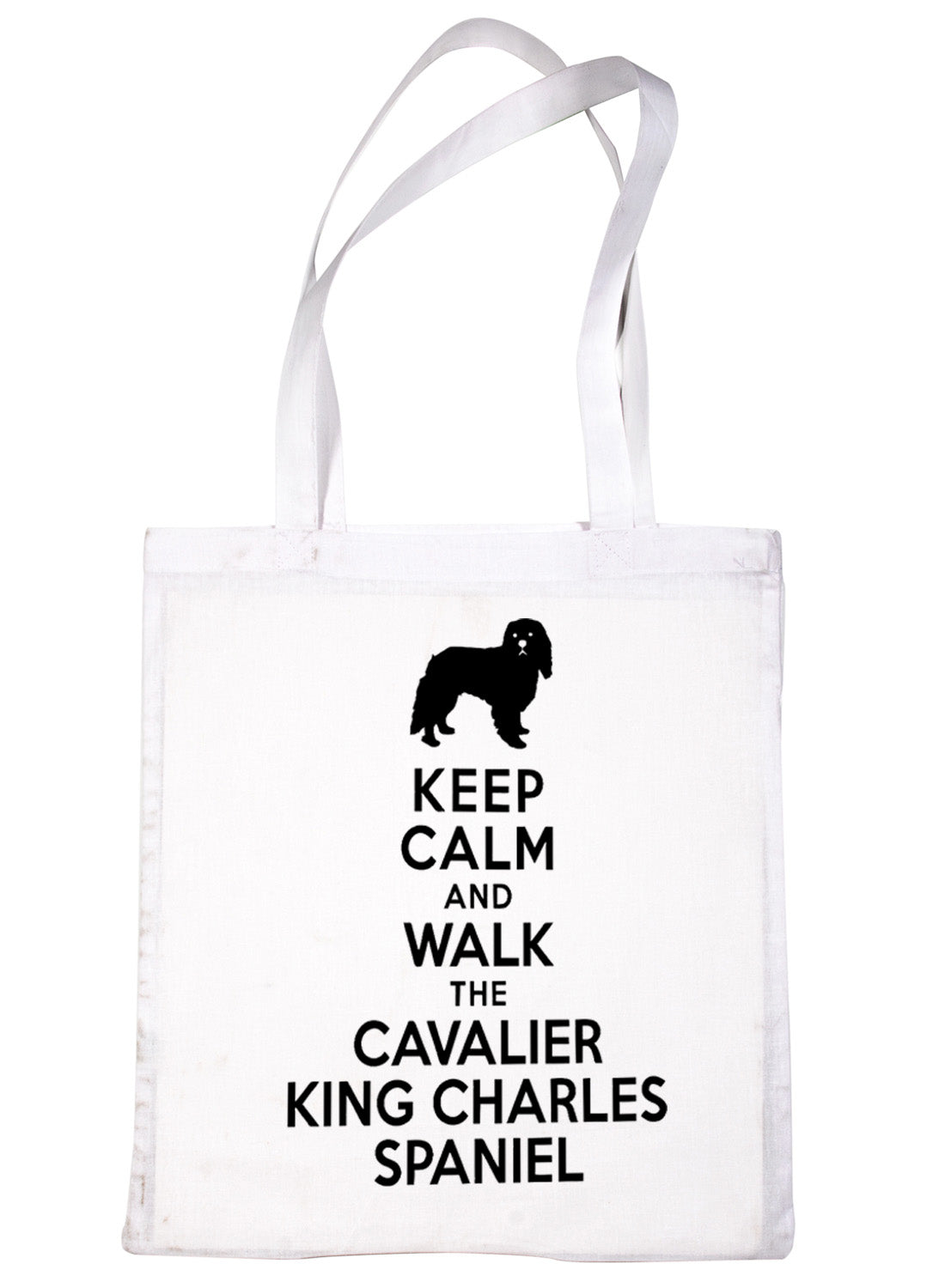 Keep Calm and Walk Cavalier King Charles Bag For Life Shopping Tote Bag