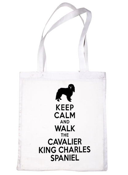 Keep Calm and Walk Cavalier King Charles Bag For Life Shopping Tote Bag