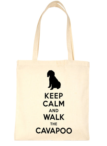 Keep Calm and Walk The Cavapoo Dog Lover Bag For Life Shopping Tote Bag