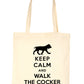 Keep Calm and Walk Cocker Spaniel Dog Lover Bag For Life Shopping Tote Bag