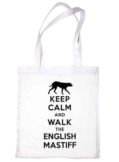 Keep Calm and Walk The English Mastiff Dog Bag For Life Shopping Tote Bag