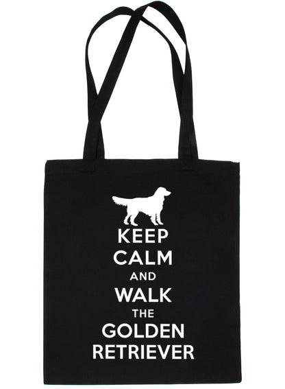Keep Calm and Walk Golden Retriever Dog Lover Bag For Life Shopping Tote Bag