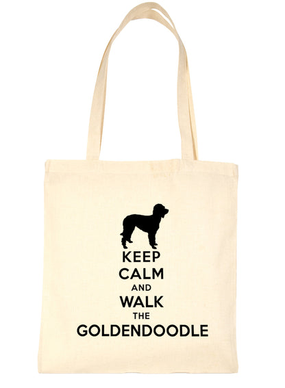 Keep Calm and Walk Goldendoodle Dog Lover Bag For Life Shopping Tote Bag