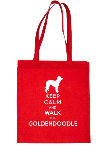 Keep Calm and Walk Goldendoodle Dog Lover Bag For Life Shopping Tote Bag