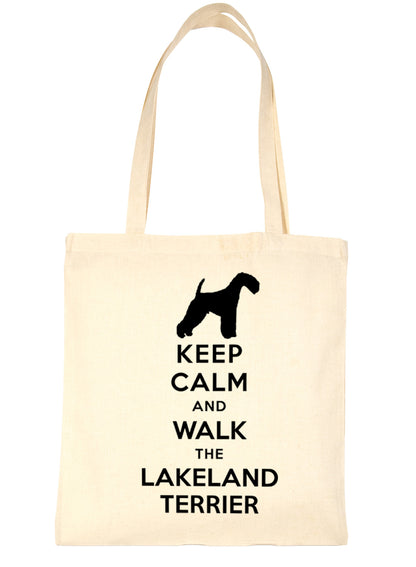 Keep Calm and Walk Lakeland Terrier Dog Lover Bag For Life Shopping Tote Bag