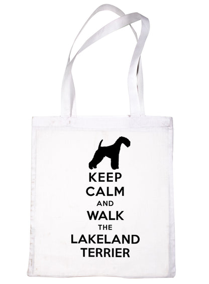 Keep Calm and Walk Lakeland Terrier Dog Lover Bag For Life Shopping Tote Bag
