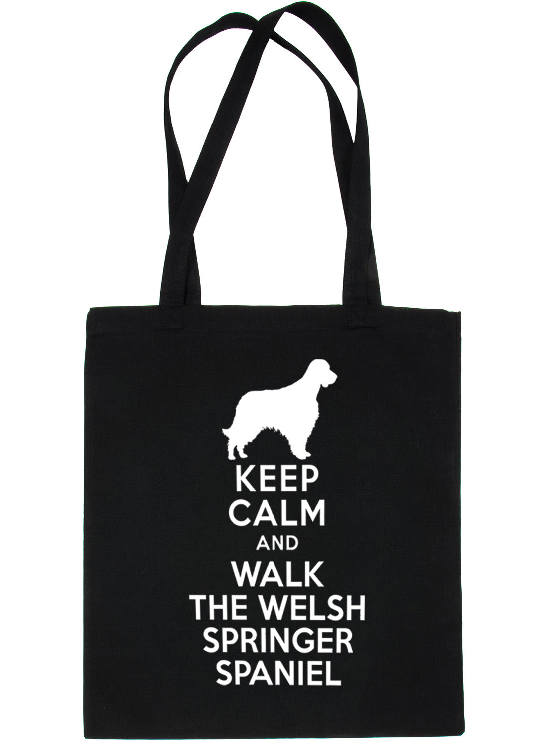 Keep Calm and Walk Welsh Springer Spaniel Bag For Life Shopping Tote Bag