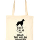 Keep Calm and Walk Welsh Springer Spaniel Bag For Life Shopping Tote Bag