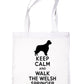 Keep Calm and Walk Welsh Springer Spaniel Bag For Life Shopping Tote Bag