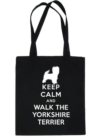 Keep Calm and Walk Yorkshire Terrier Dog Lover Bag For Life Shopping Tote Bag