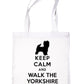 Keep Calm and Walk Yorkshire Terrier Dog Lover Bag For Life Shopping Tote Bag