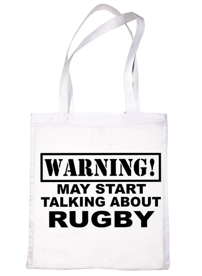 Warning May Talk About Rugby 6 Nations Bag For Life Shopping Tote Bag