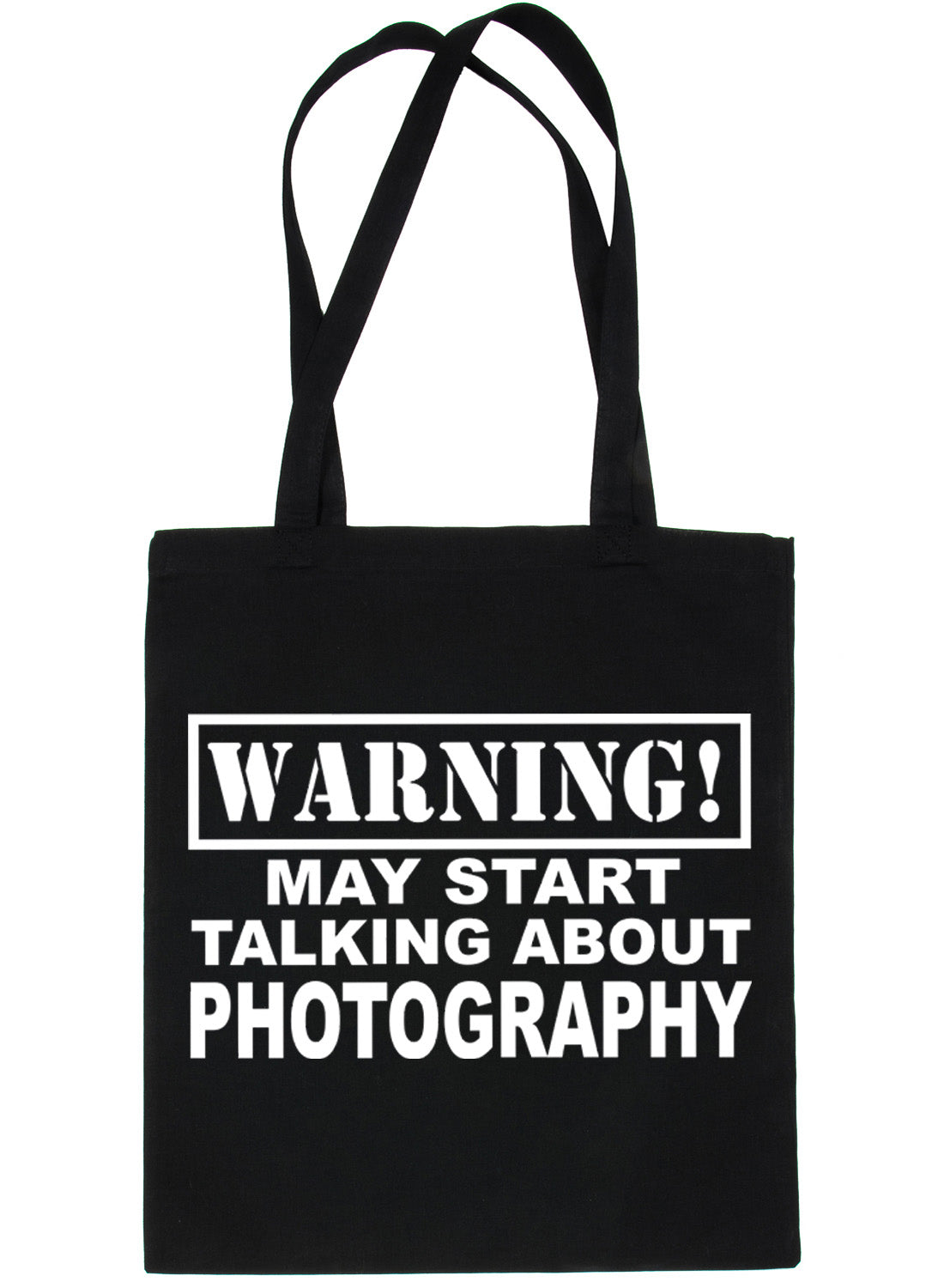 Warning May Talk About Photography Photo Bag For Life Shopping Tote Bag