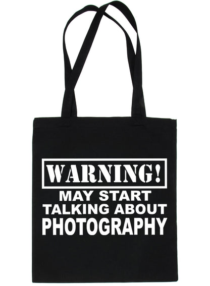 Warning May Talk About Photography Photo Bag For Life Shopping Tote Bag