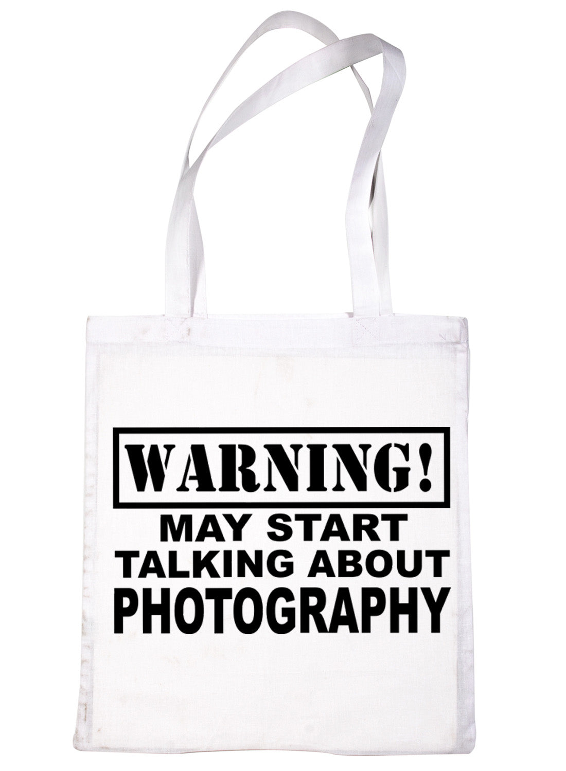 Warning May Talk About Photography Photo Bag For Life Shopping Tote Bag