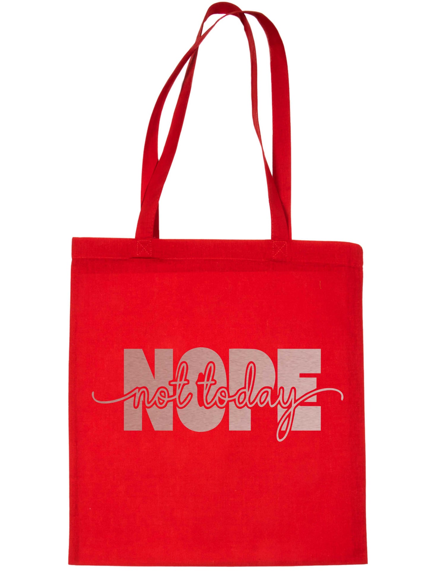 Nope Not Today In Rose Gold Tote Bag Mental Awareness Self Love Gift Resuable Shopping Bag