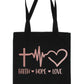 Faith Hope Love In Rose Gold Print Christian Church Gift Resuable Shopping Bag