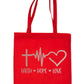Faith Hope Love In Rose Gold Print Christian Church Gift Resuable Shopping Bag