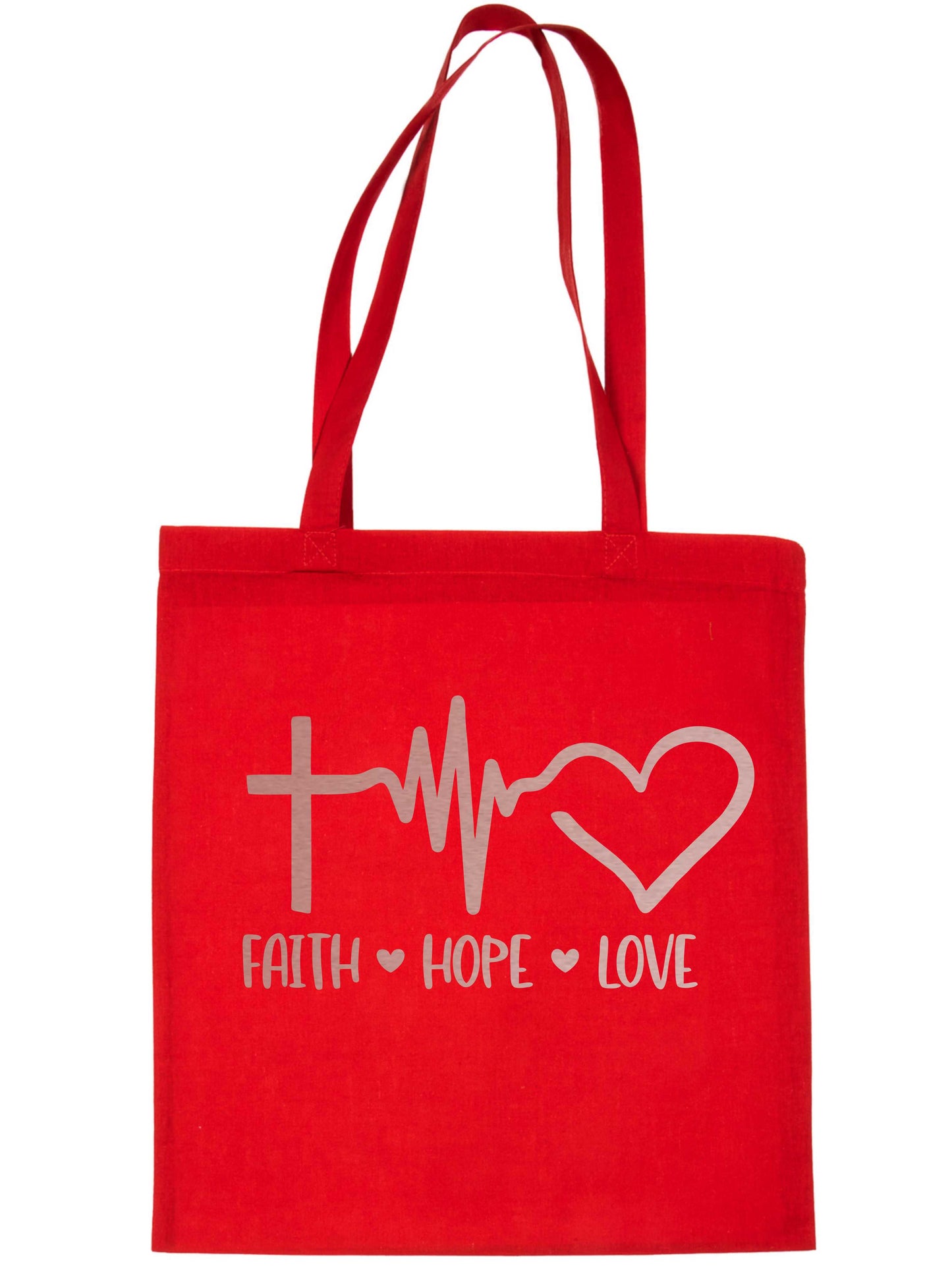 Faith Hope Love In Rose Gold Print Christian Church Gift Resuable Shopping Bag