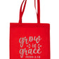 Grow In Grace In Rose Gold Print Christian Church Gift Resuable Shopping Bag