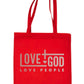 Love God In Rose Gold Print Christian Church Gift Resuable Shopping Bag