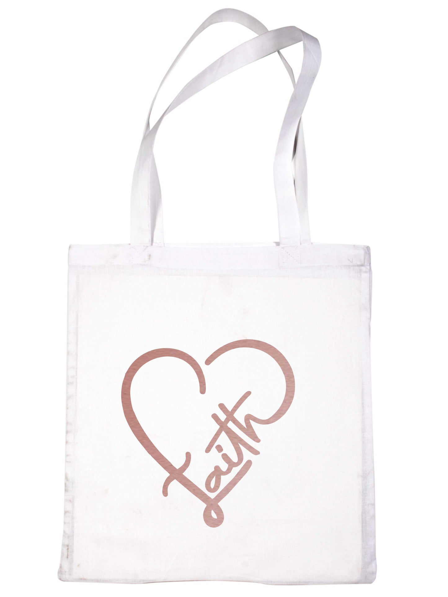 Faith In Rose Gold Print Christian Church Gift Resuable Shopping Bag
