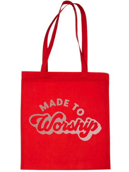 Made To Worship In Rose Gold Print Christian Church Gift Resuable Shopping Bag