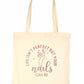 Life Isn't perfect Nails Can Be Nail Salon Tote Bag Gift Resuable Shopping Bag