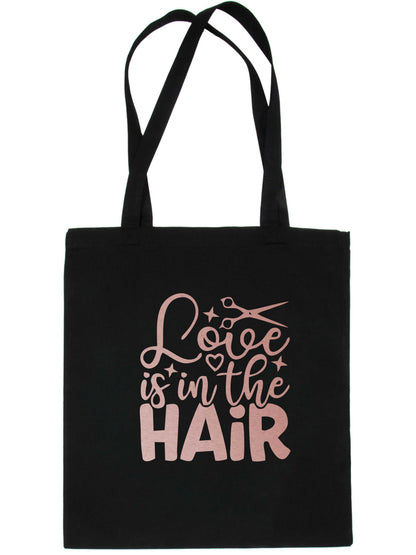 Love Is In The Hair Work Hairdresser Barber Shop Tote Bag Resuable Shopping Bag